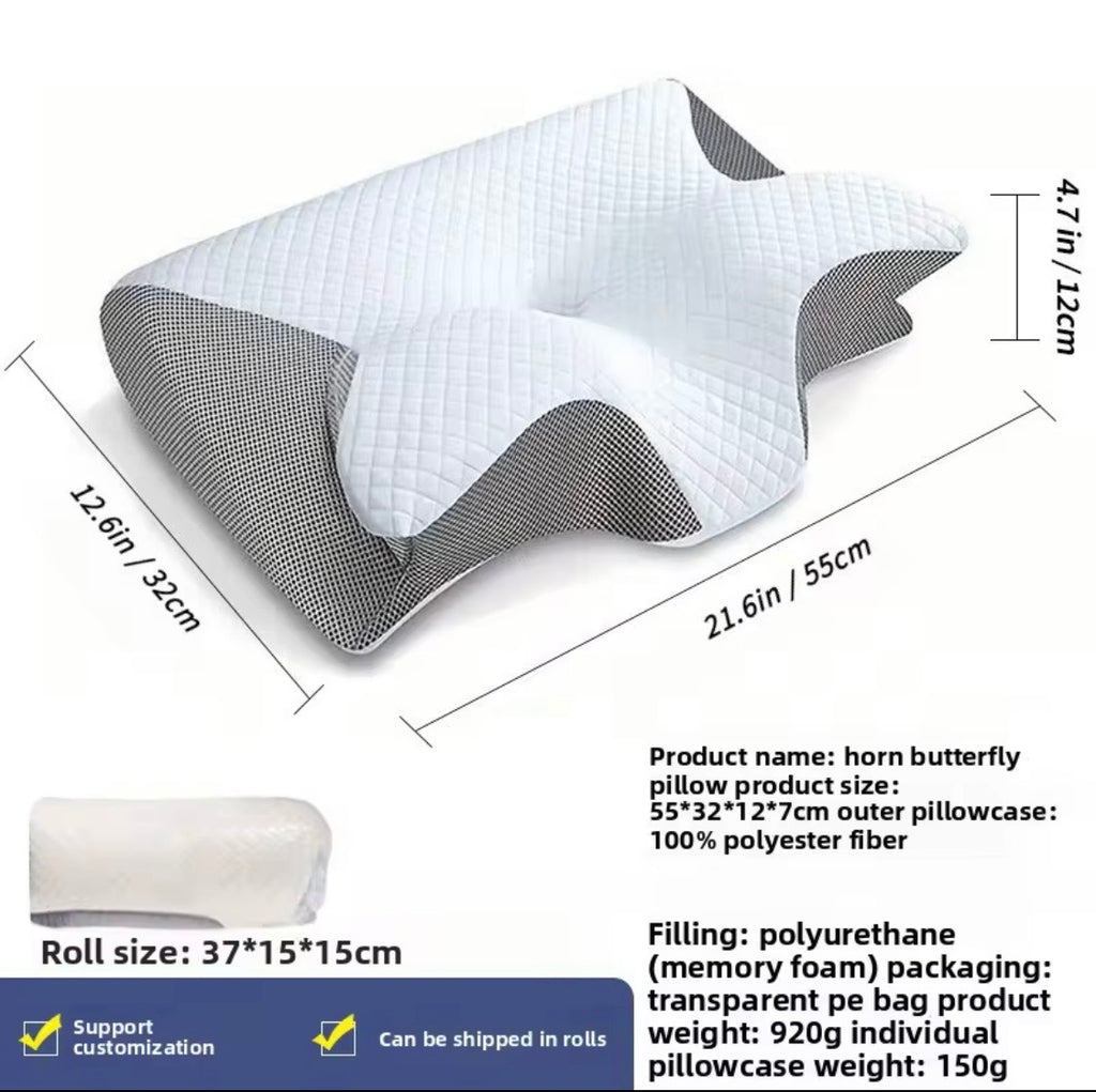 Oreiller cervical ergonomique - dimensions 55x35x11,5 cm