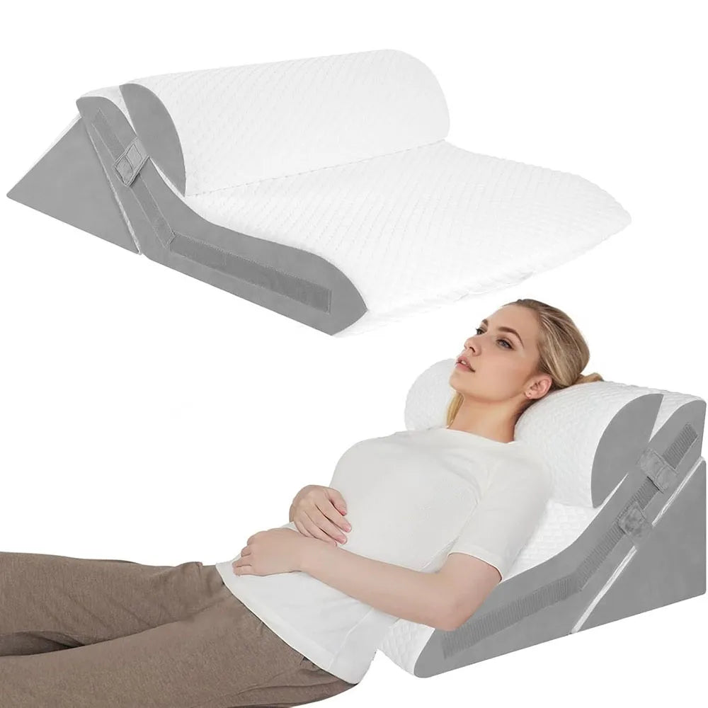 Oreiller triangulaire 3 pièces - coussin ergonomique anti-reflux