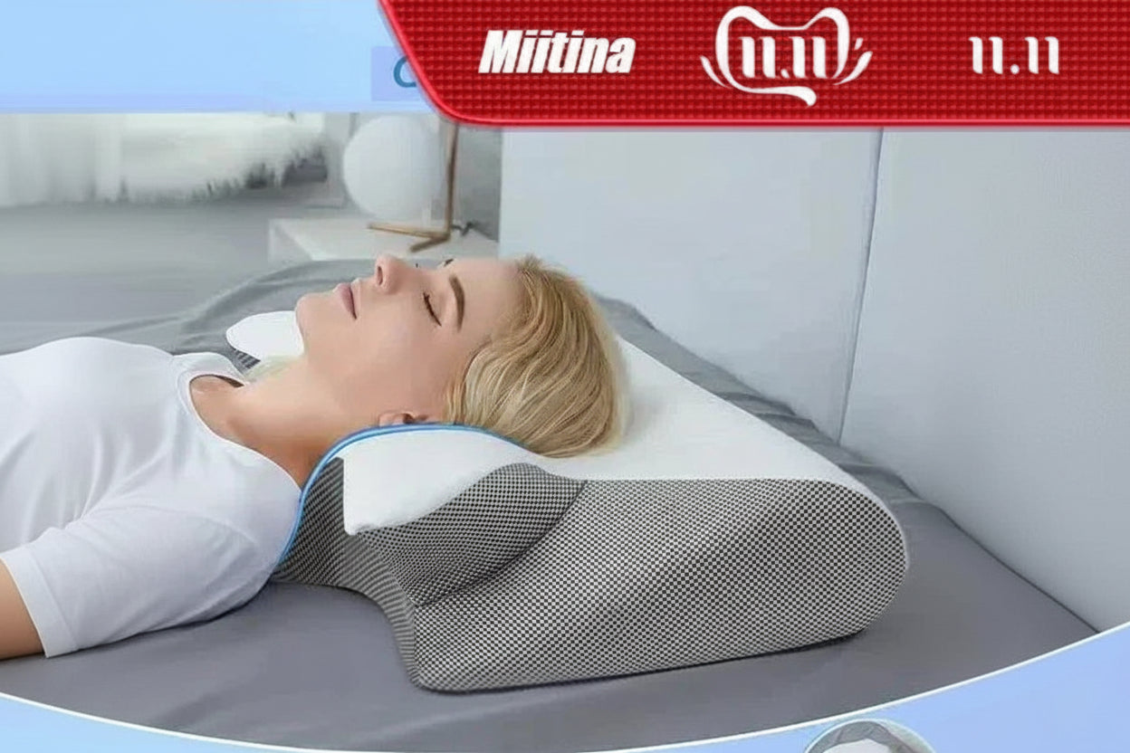 1Pc Memory Foam Cervical Pillow, 2 in 1 Ergonomic Contour Orthopedic Pillow for Neck Pain Support Pillows Pillowcase Replacement